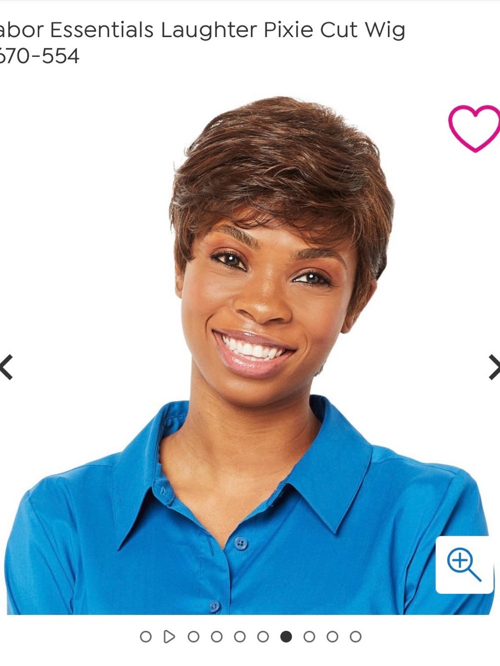 NWT Gabor Essentials Laughter Pixie Cut Wig/Medium Brown/Average/#11972